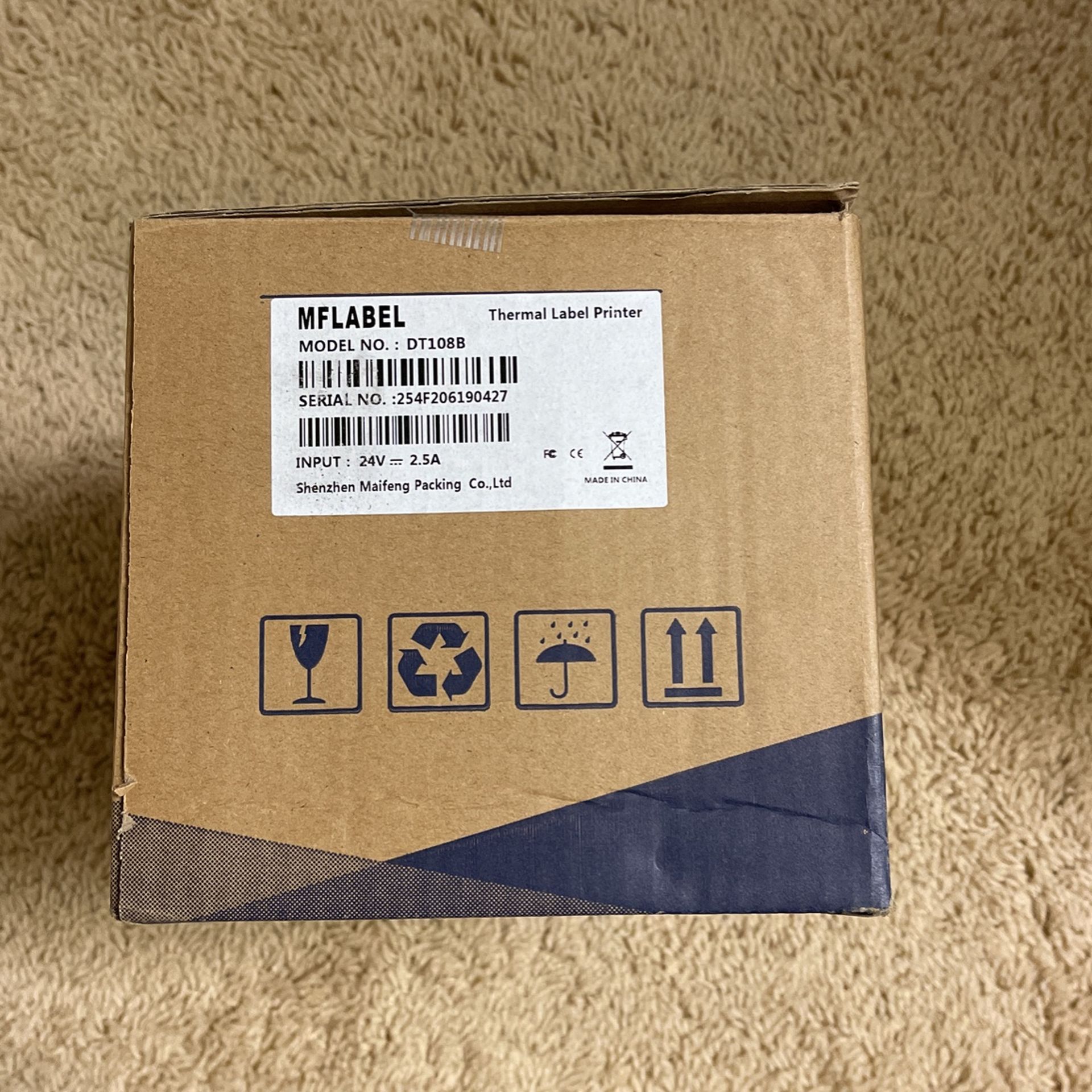 MF LABEL MFLABEL DT108B Thermal Barcode Printer