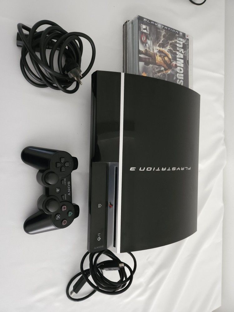 PS3 Fat with Cool Games. (Not Backwards Compatible)