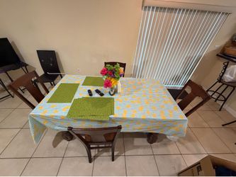 FREE Wooden Dining Table with 4 Chairs