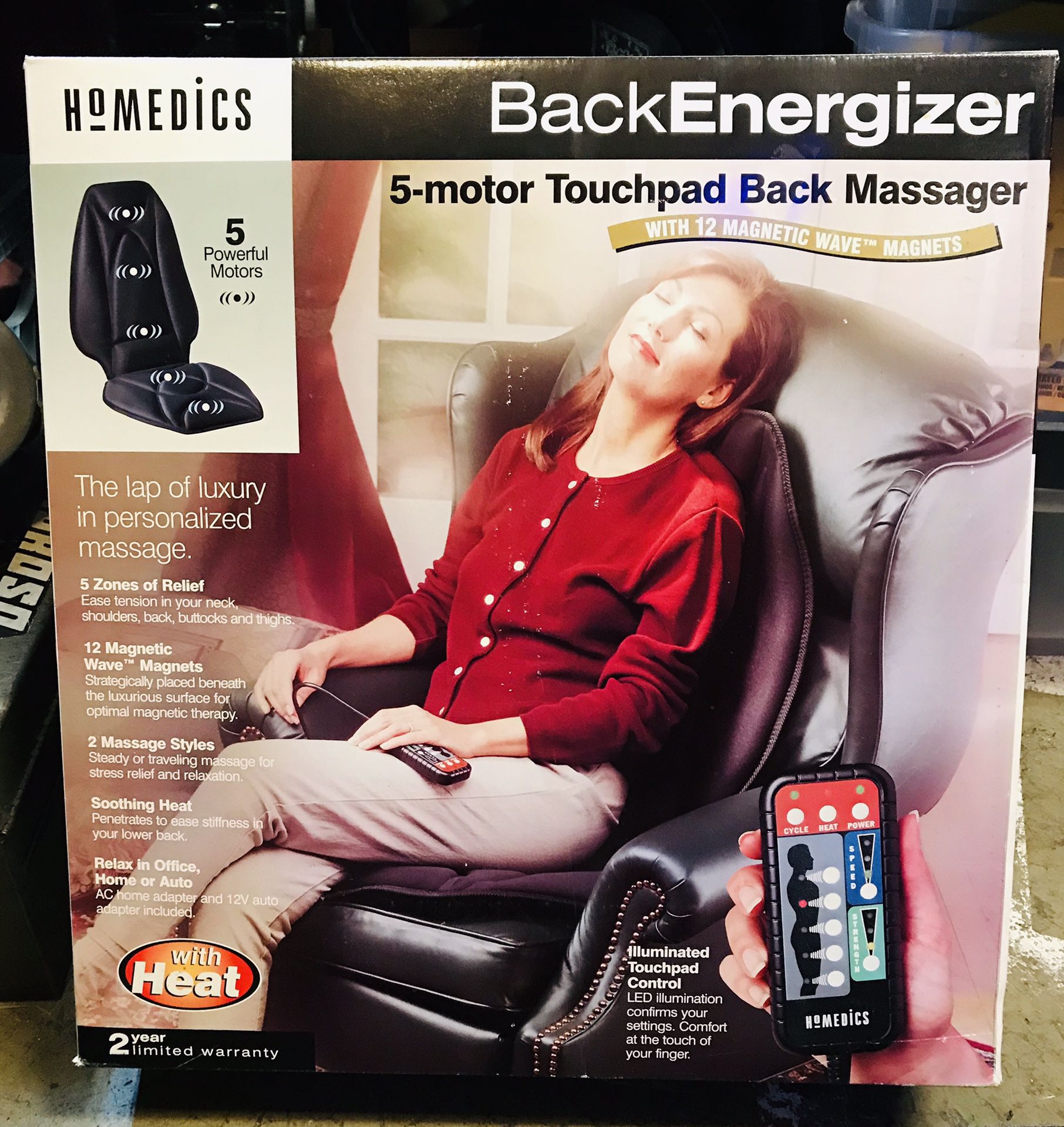 Brand New - Unopened* Homedics -5 Motor -Touchpad -Heated -Back Massager  for Sale in Kent, WA - OfferUp
