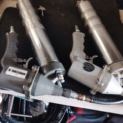 Two air grease guns