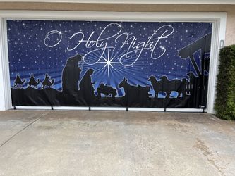 7x16 Nativity Garage Door Mural  