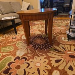 Round Wood Side Table