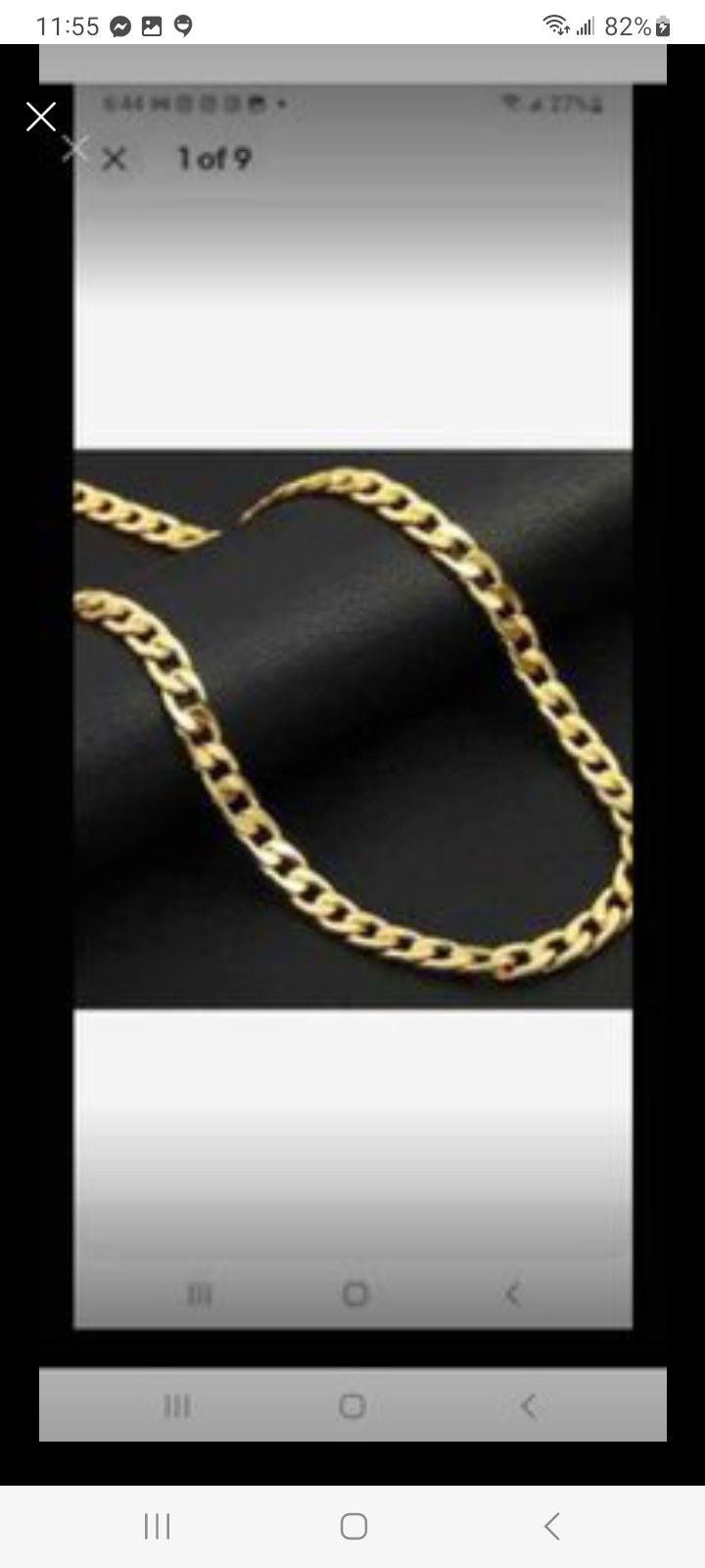 18 Kt cuban style goldfield necklace Men's Or Women's New