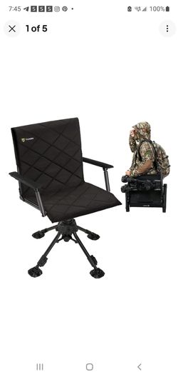 🦌 Brand New TIDEWE 360° Silent Swivel Hunting Chair with Seat Cover – Foldable & Portable