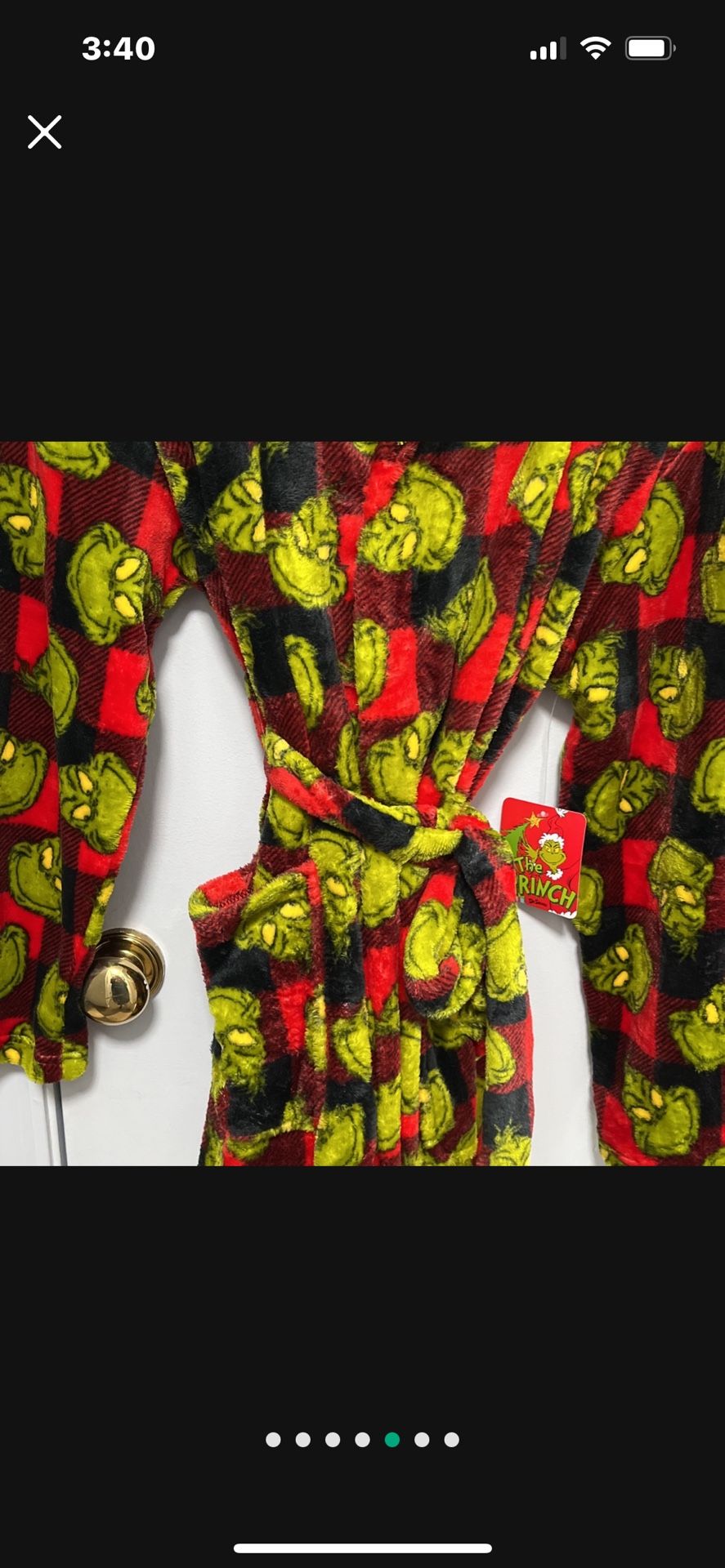 The GRINCH SIZE LG ROBE (Price Is Firm) More Grinch In Profile