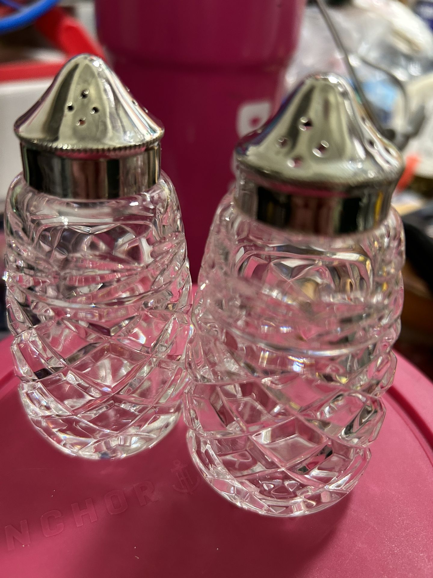 Waterford Salt And Pepper Shakers 