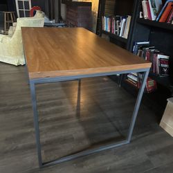 Wooden and metal table - 34” Wide x 60” Wide X 33” Tall - craft, kitchen, utility