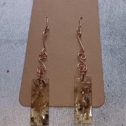 Copper 🌺 Hibiscus Earrings 