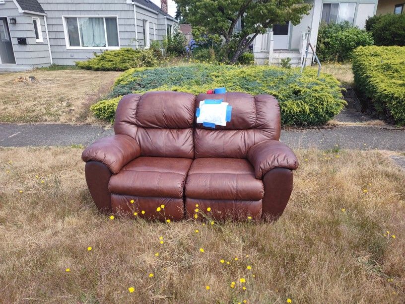 Free Faux Leather Couch Loveseat Recliner