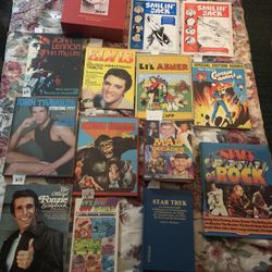 Books. Graphic Comics. Sports .Celebrities And Movies New Vintage  $10-$40 Each.