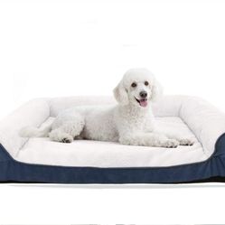 Orthopedic Dog Bed for Medium and Large Dogs Pet Bed with Sides Waterproof Dog Couch with Washable Removable Cover and Egg Crat🆕✅Typical Price $45.59