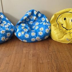 Kids Size Bean Bag Chairs X 3
