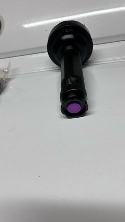 Black UV Flashlight with Purple Lens