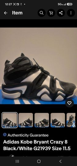 Adidas Kobe Bryant Crazy 8 Black/White G21939 Size 11.5