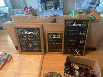Chalk board frames
