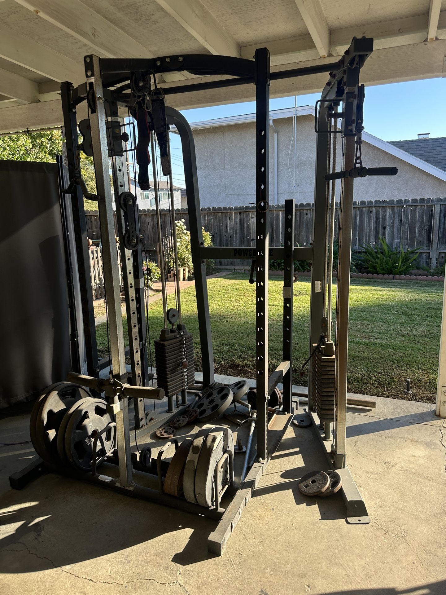 Outdoor Weight Set + machines + Rack 