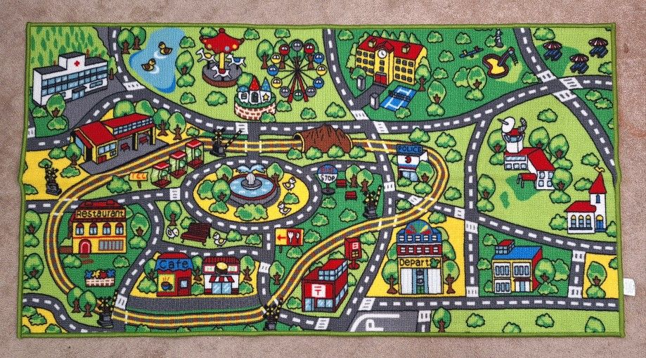 KIDS' CITY ROAD PLAY CARPET RUG - JOYIN
