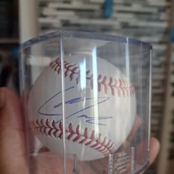Christian Moore Angels Autograph Signed Baseball Beckett