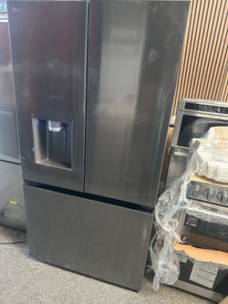 Counter Depth LG Refrigerator Black Stainless Steel French Door