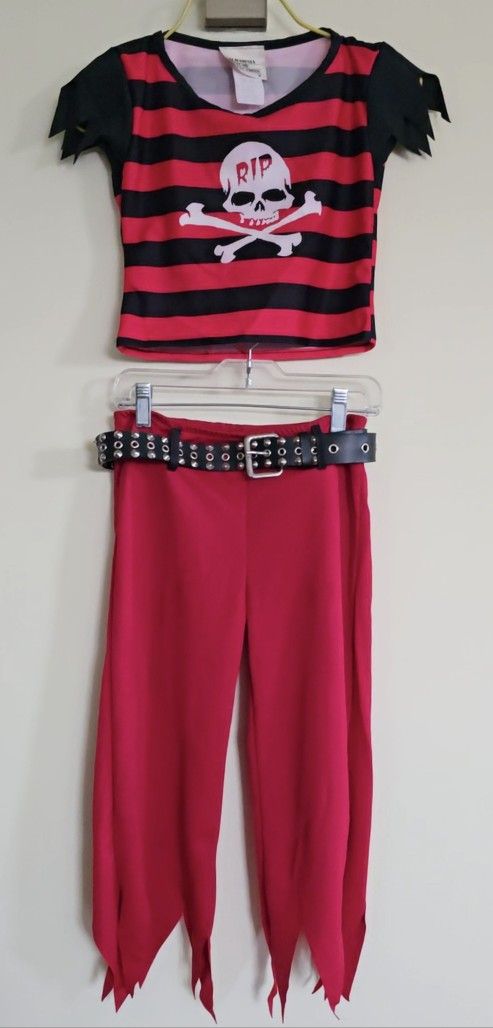 Halloween Girl Pirate Dress Set, 6 Pcs 