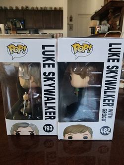 Cool Funko Pop Star Wars figures! Got Luke Skywalker #193 and Luke Skywalker with Grogu #482