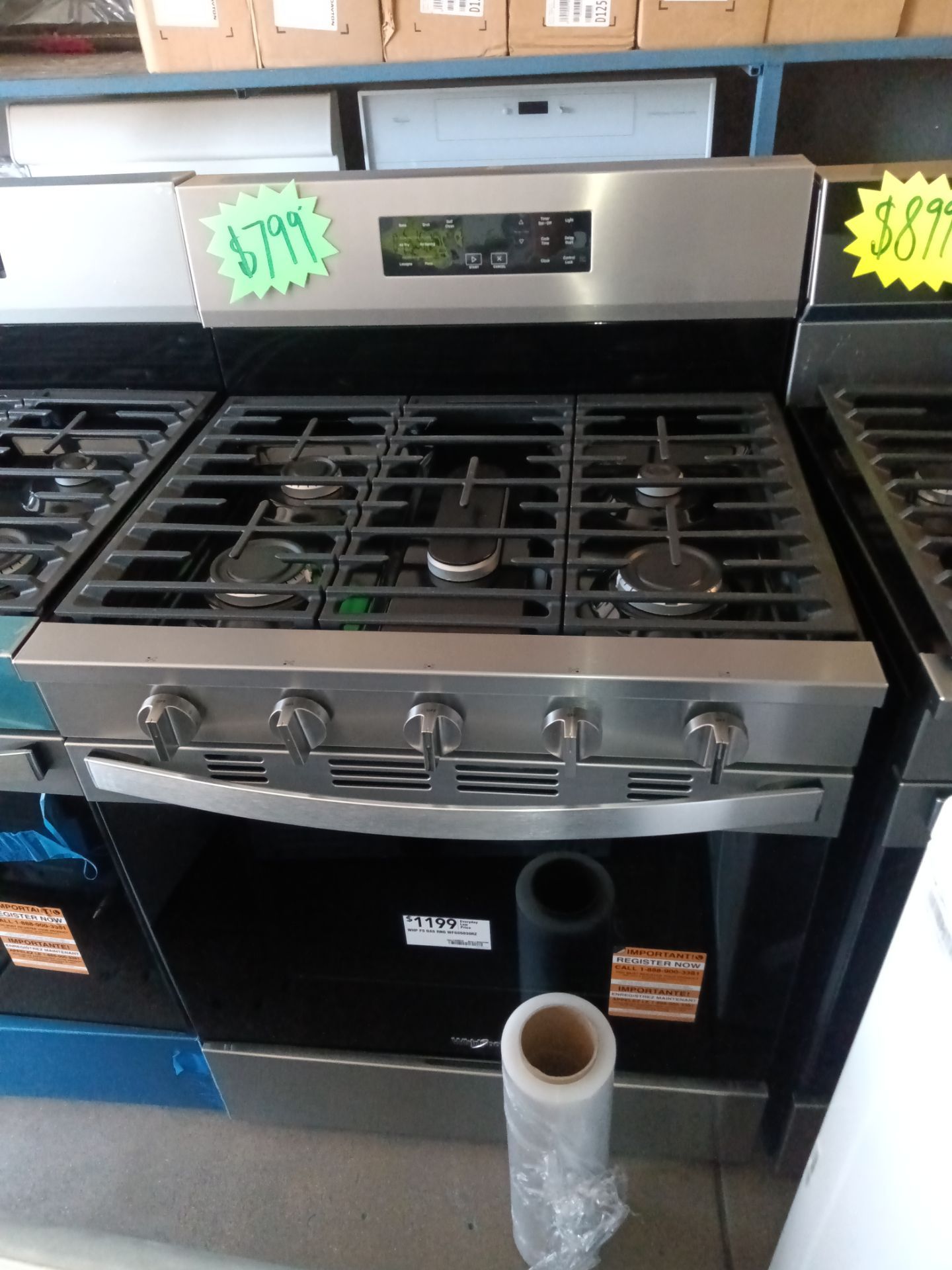 New Frigidaire stainless steel gas stove 5 burner and REPAIRS