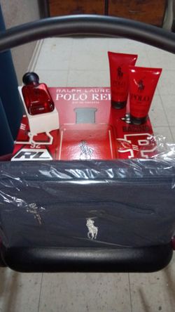 Authentic Ralph Lauren Polo Red 1.36oz Edt Bottle 3pc Gift Set with Free Polo Pouch (New Items) Asking $50 Firm on Price