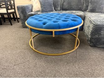 Blue ottoman