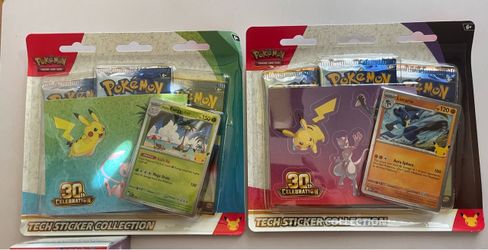 30th anniversary pokemon sealed product tech sticker collection and knockout