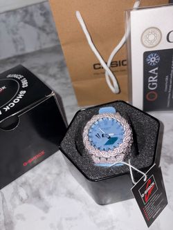 Iced Out G-Shock (Baby Blue)