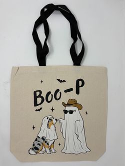 Boo-P Halloween Canvas Tote Bag