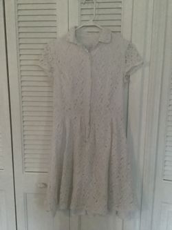 White Lace Mini Dress