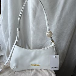 Jacquemus White Tote Zipper Crossbody Bag 