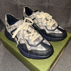 GucciGG Rhyton 'Beige Blue Monogram'