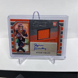 2019 Panini Coronicles Timeless Treasures Jersey 32/49 Ryan Finley Rookie Auto