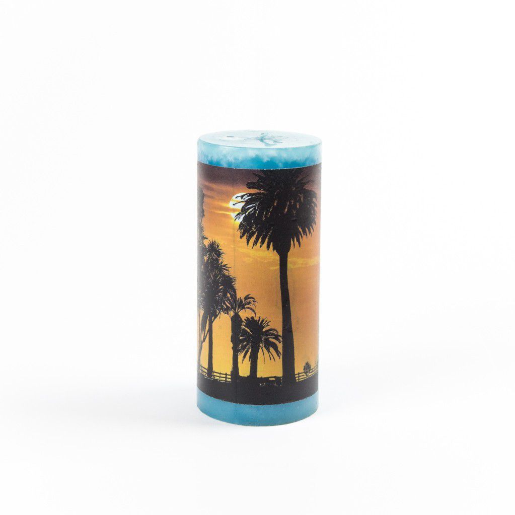 Sunset Custom Printed Scented Pillar Candle 3x6"