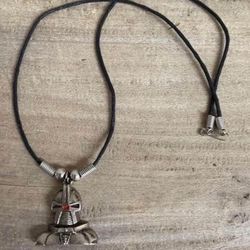 Vintage Battlestar Galactica Cylon Pendant w Necklace Universal Studios 1978 just $10 xox