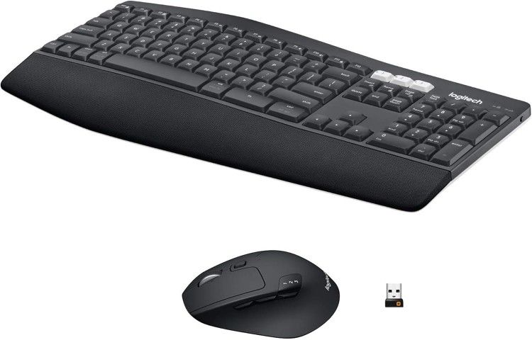 Logitech MK850 Performance Wireless Keyboard and M720 Triathlon Mouse Combo USB Bluetooth, Pair up to 3 device