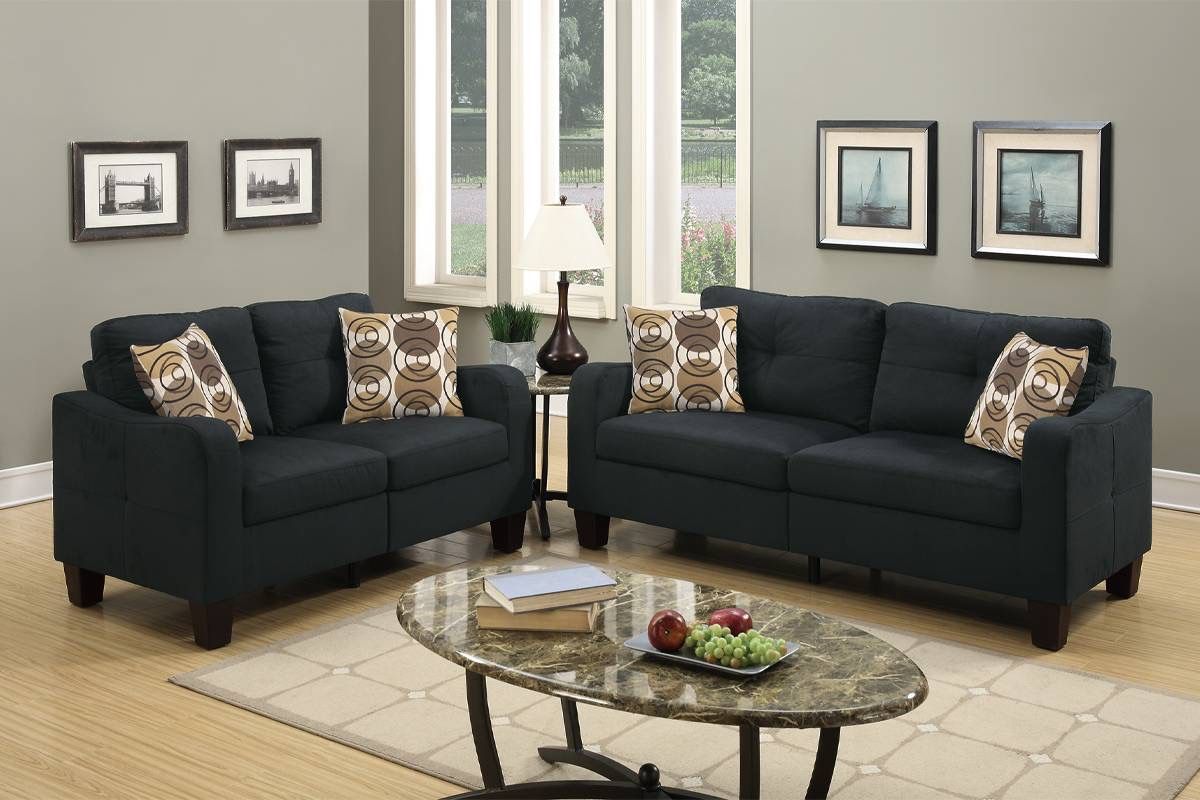 Black Sofa And Love Seat Set