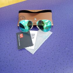 Ray Ban Polarized Aviators Green Lenses 