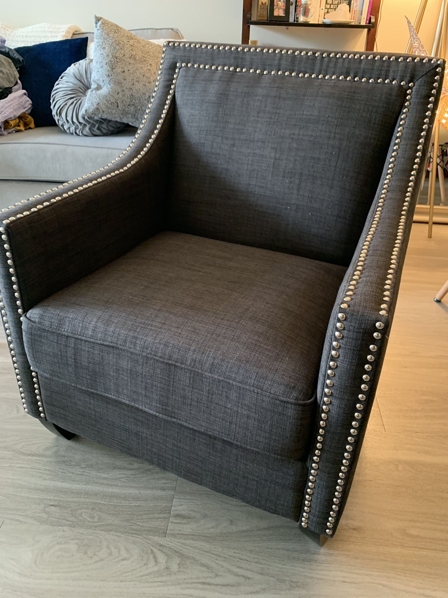 Grey Accent Chair Like New