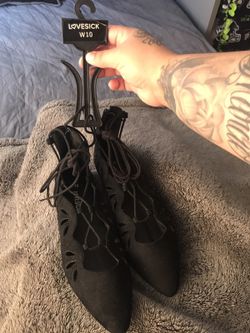 LOVESICK LACE UP FLATS