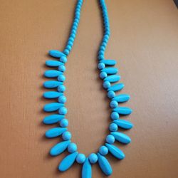 Howlite Turquoise Long Teardrop necklace 