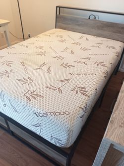 Full size bed with frame