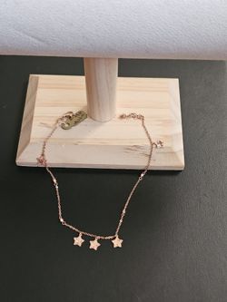 18k Rose Gold Anklet 9 Inch