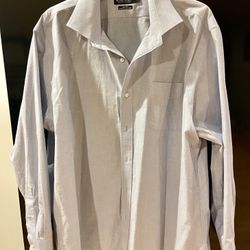 NWOT Ralph Lauren Light Gray Oxford Shirt Slim Fit, Size 18, 34/15