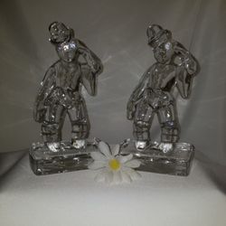 Lead Crystal Clown Statue's
