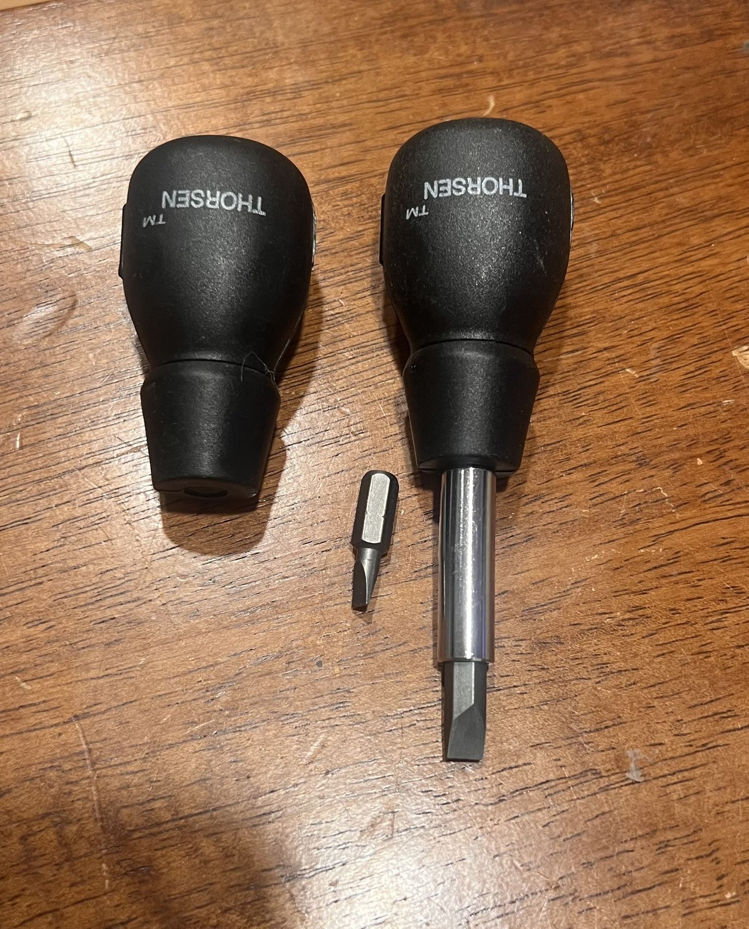 TWO Pocket Screwdrivers with Interchangeable Bits, Thorsen