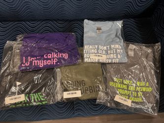 5 Brand New T-shirts in bags - Size Large 
